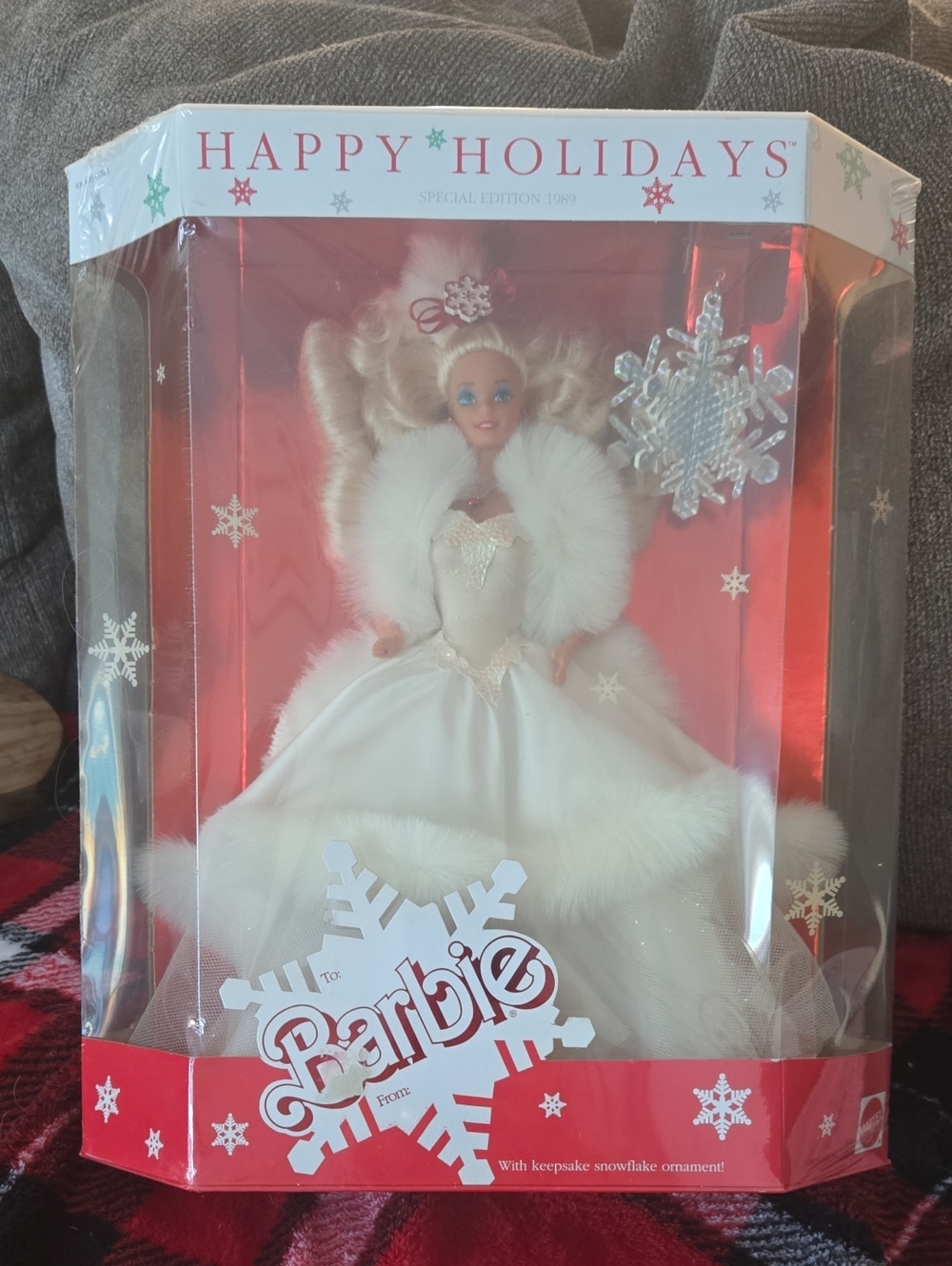 Barbie White Holiday Gown Doll with Snowflake Ornament - Barbie